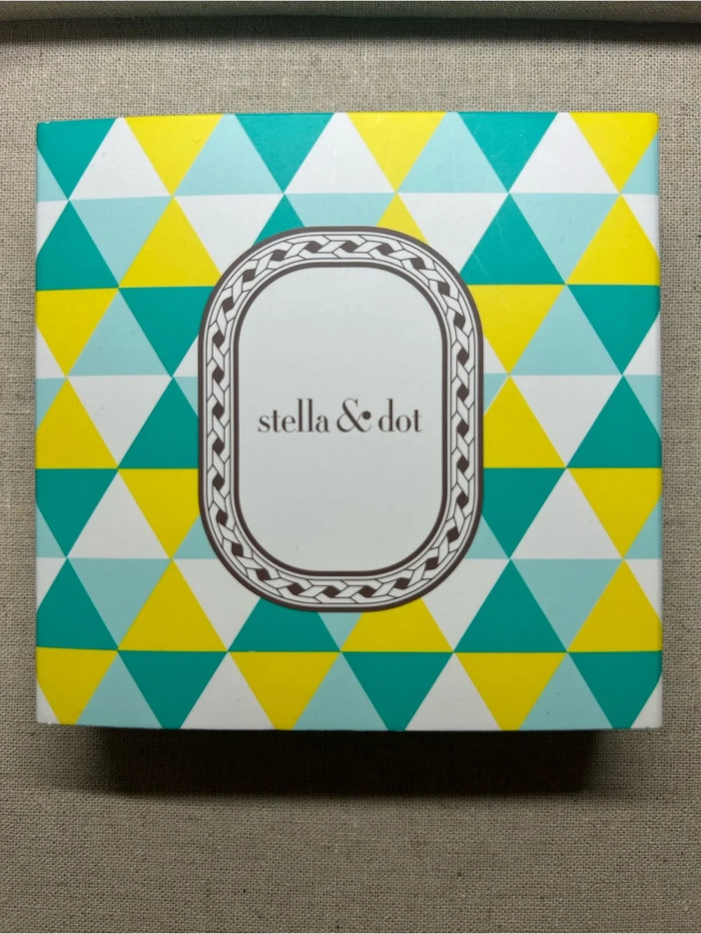 Stella & Dot Gold Paver Triangle Ear Climbers